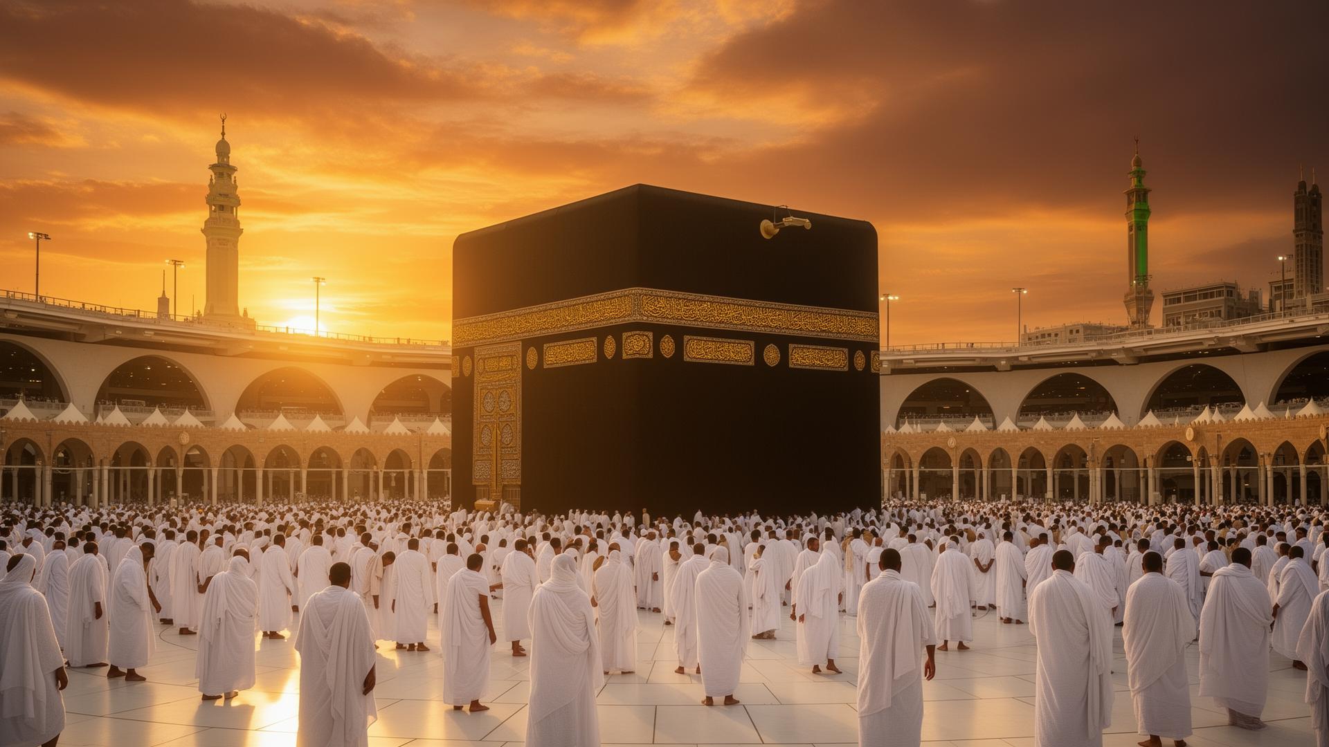 The Kaaba at sunset